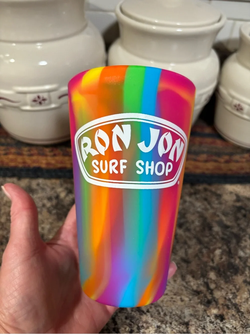 Ron Jon Surf Shop Rainbow Tie-Dye Travel Cup - Multicolor